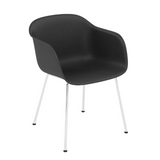 Fiber Armchair Black, Tube Base