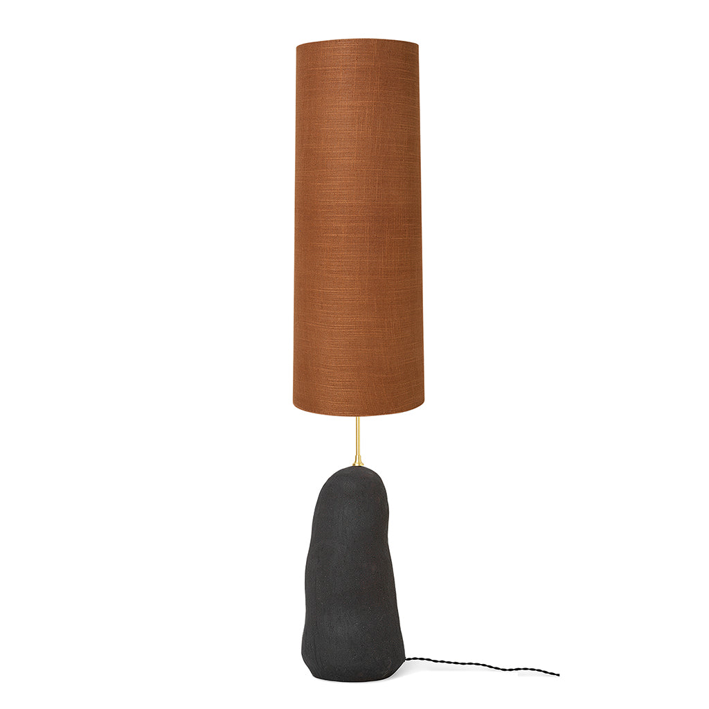 Hebe Lamp Large - Dark Grey with Curry Lampshade