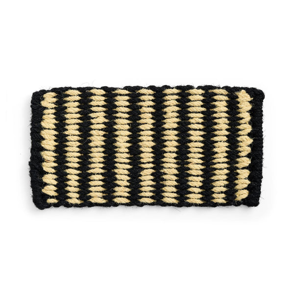 Coco Door Mat - Stripe Wide - Black and white