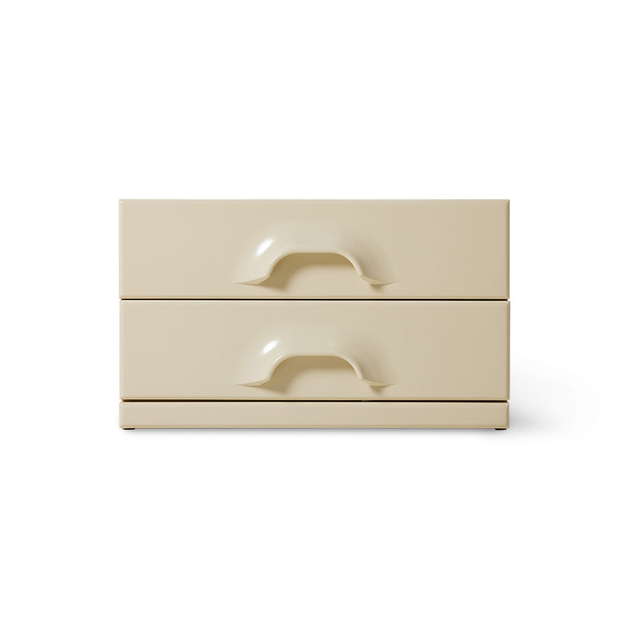 Chest of 2 drawers - Cream