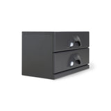 Chest of 2 drawers - Charcoal