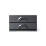 Chest of 2 drawers - Charcoal