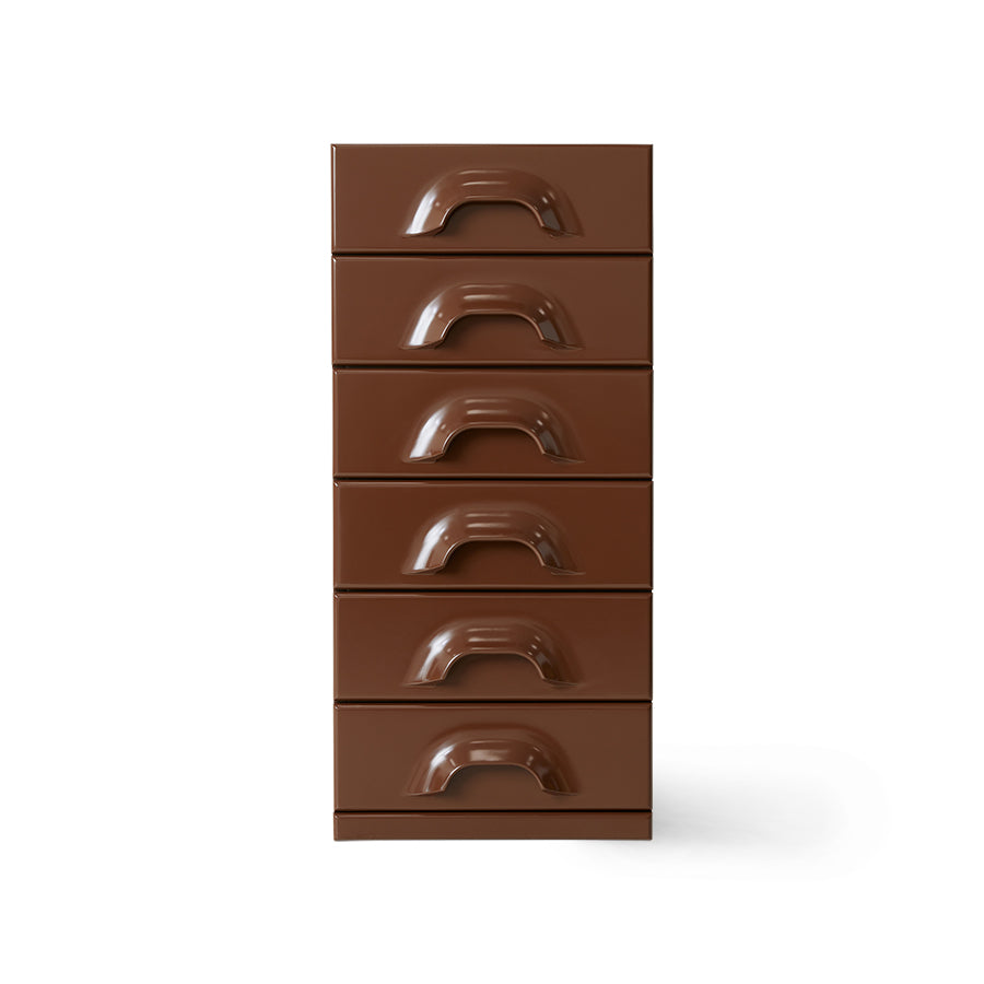 Chest of 6 drawers - Chocolate