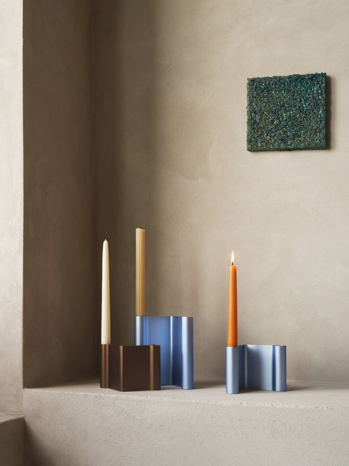 Pair Candleholder - Brown