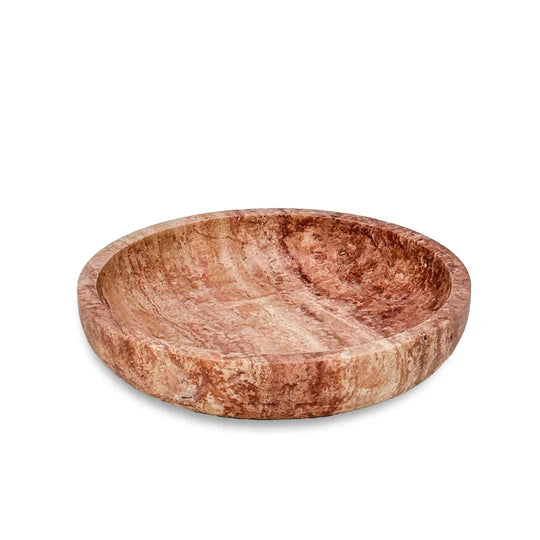 Pink Travertine Luna Bowl M