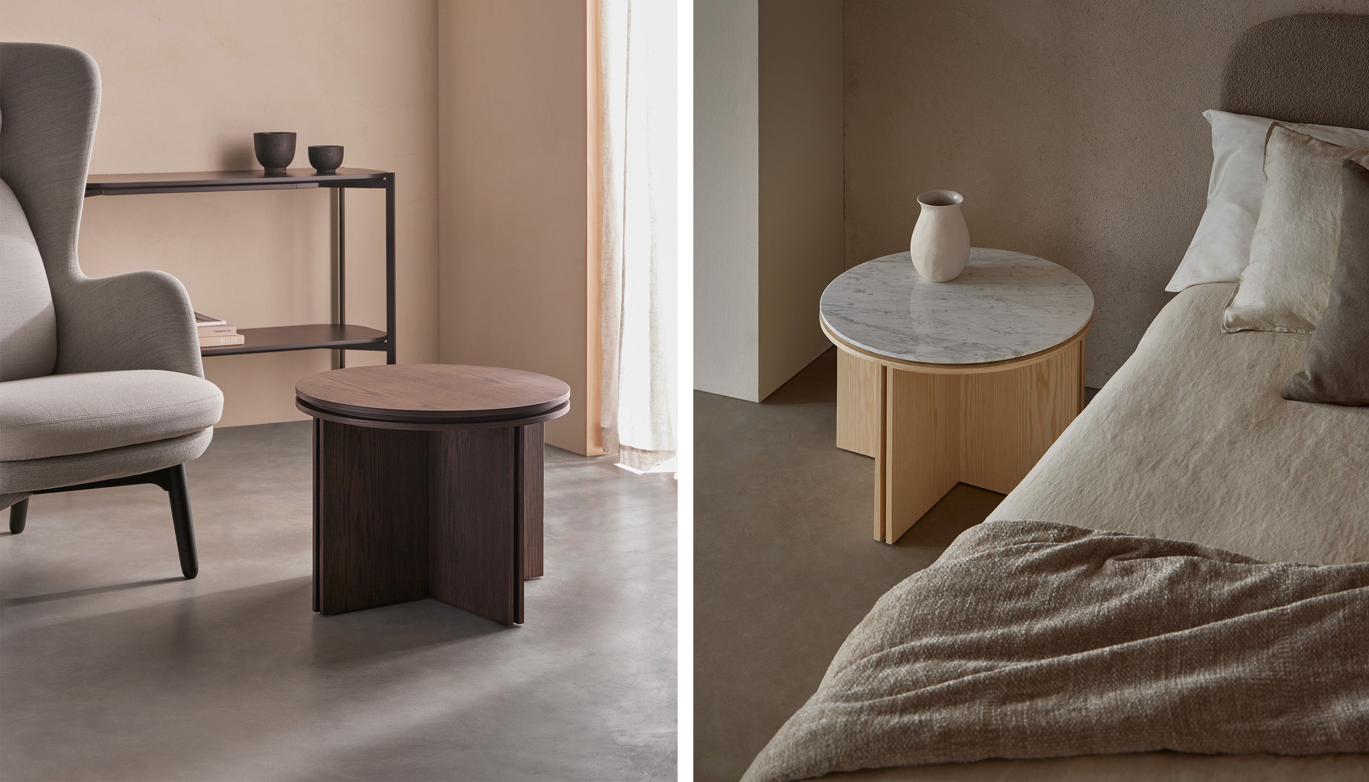 Slot Round Side Table