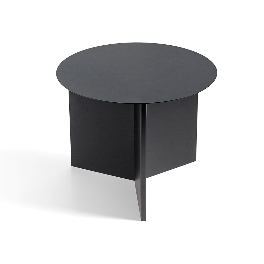 Round Slit Side Table - Black