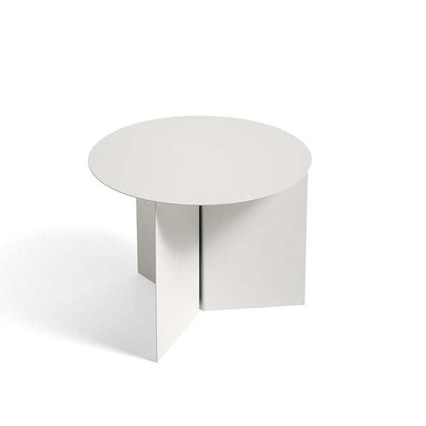 Round Slit Side Table - White