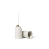 Bell Ceramic Ornament - Set of 2 - Off-White