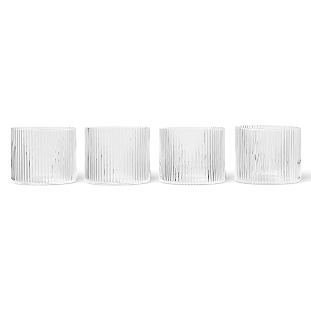 Pahare Ripple joase - Set de 4