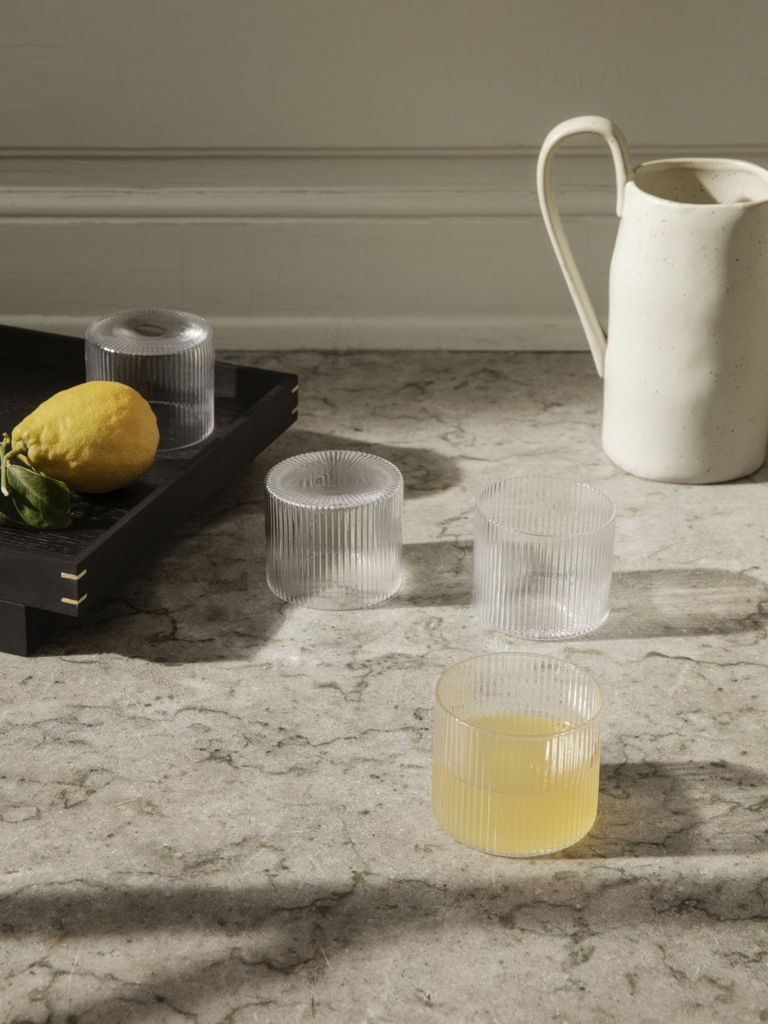 Pahare Ripple joase - Set de 4