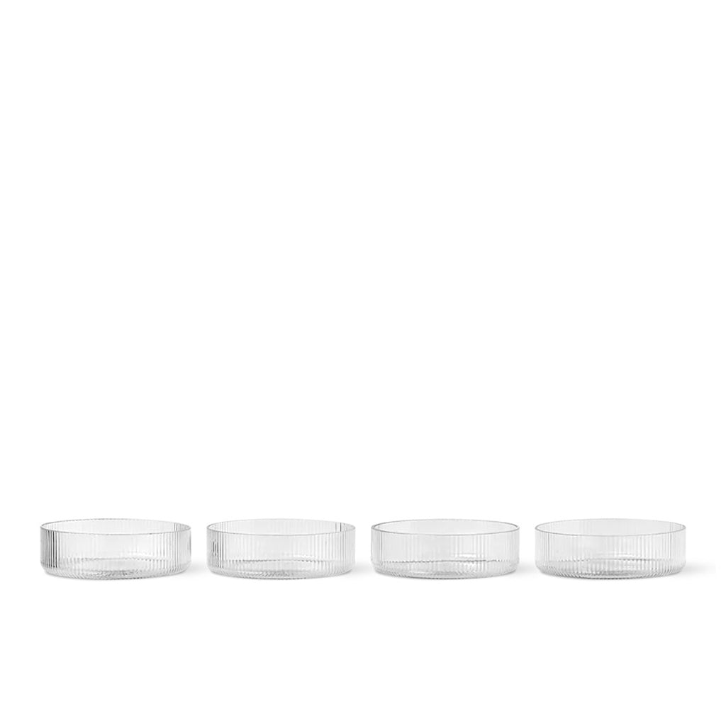 Ripple Serving Bowls - Set of 4 - Clear