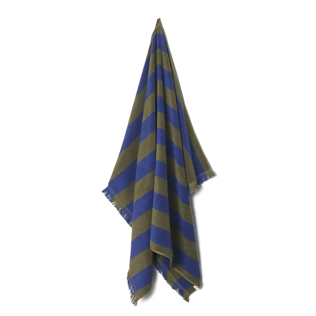 Alee Beach Towel - Olive/Bright Blue
