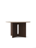 Androgyne Dining Table 120 Dark stained oak / Kunis breccia sand