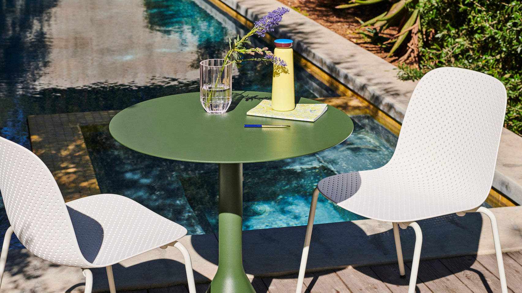 Palissade Cone Table Round Ø70 - Olive