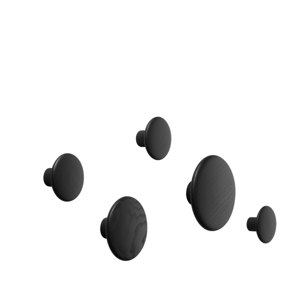 Dots Wood Set of 5 - Black