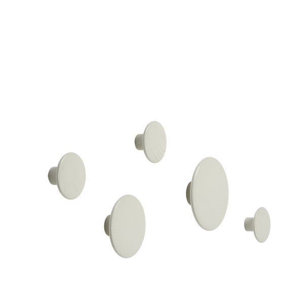 Dots Wood Set of 5 - White