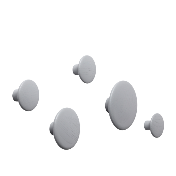Dots Wood Set of 5 - Grey