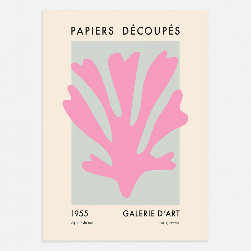Poster Papiers Découpés Pink