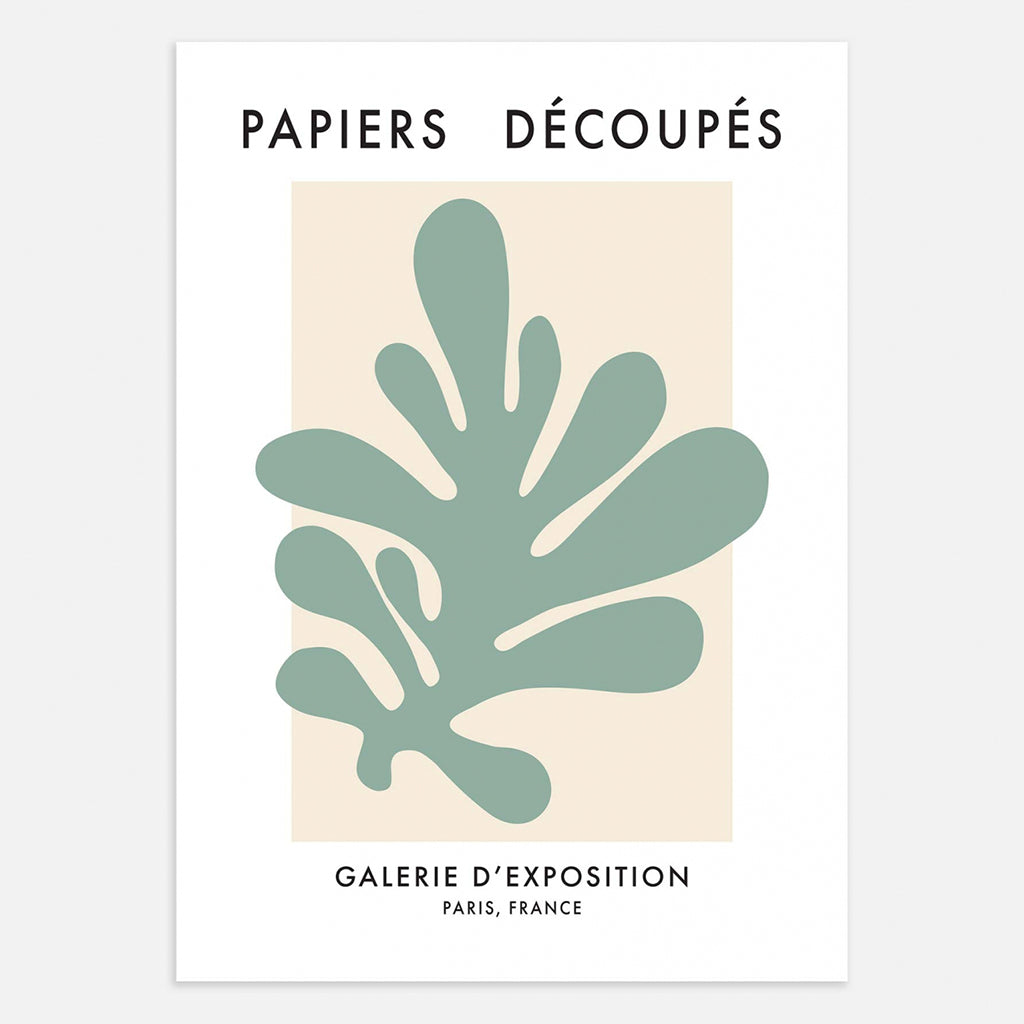 Poster Papiers Découpés Green