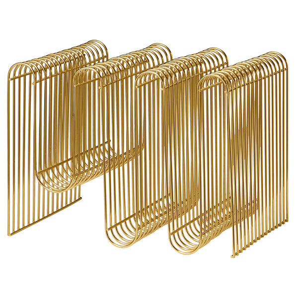 Curva Magazine Holder - Gold