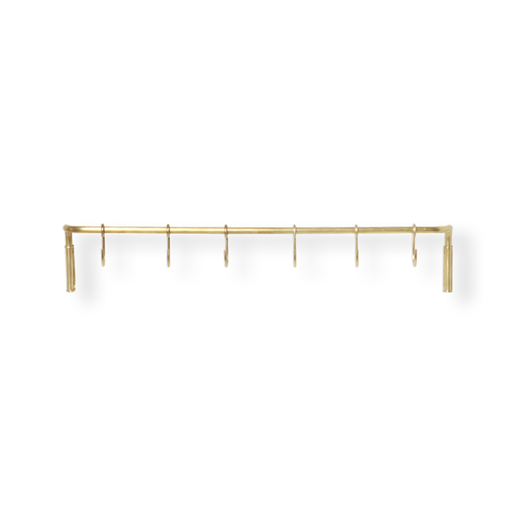 Kitchen Rod incl. 6 hooks - Brass
