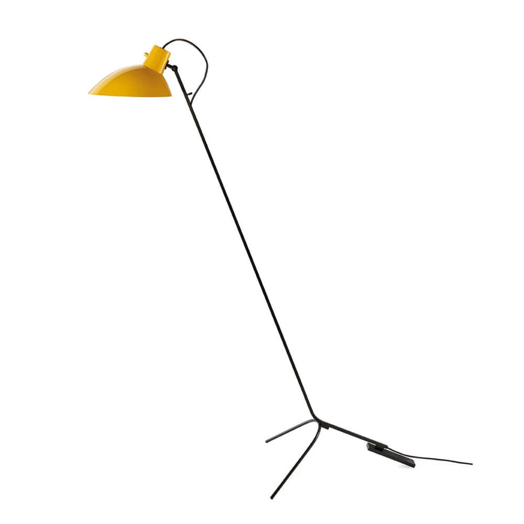 VV Cinquanta Floor Lamp - Black frame, yellow reflector