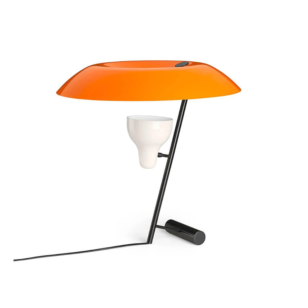 Lampă Model 548 - Alamă oxidată cu difuzor portocaliu