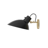 VV Cinquanta Wall - Brass mount, Black reflector