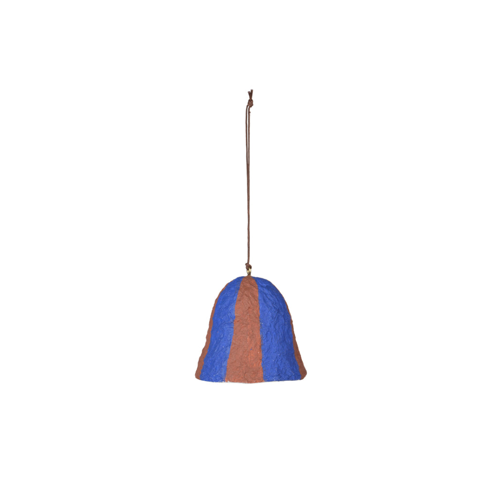 Ornament Bell Stripe Pulp Cotton - Caramel Brown