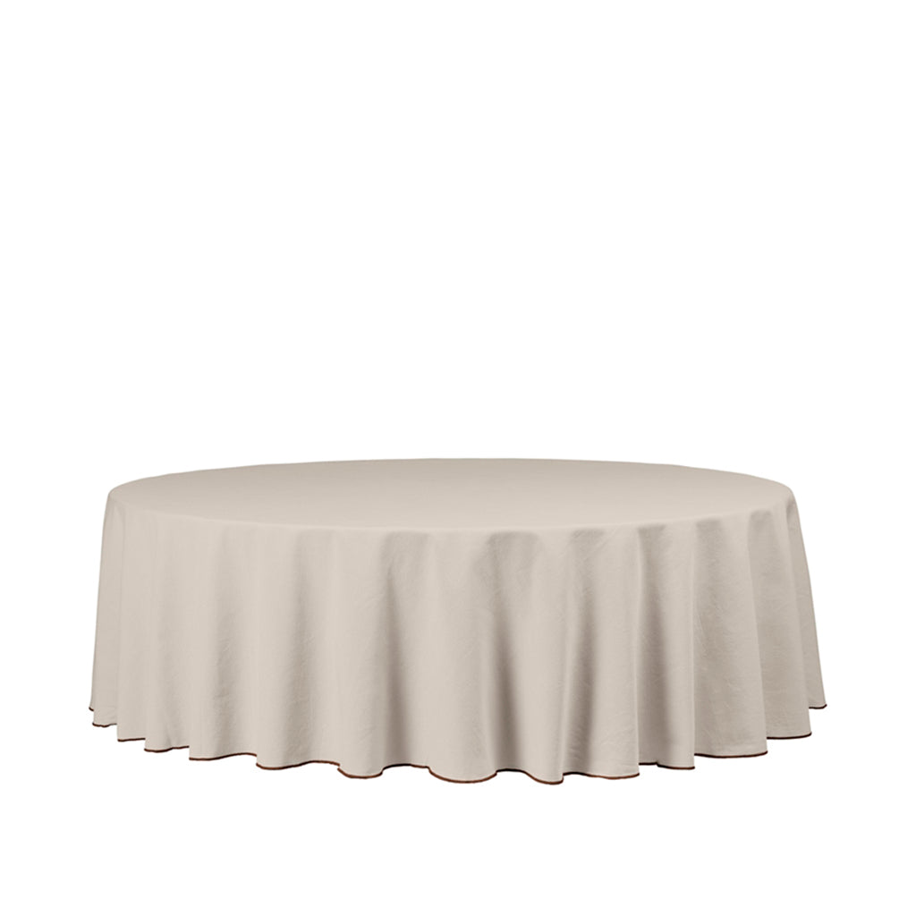 Wilhelmina Tablecloth Ø200 cm - Light Warm Grey