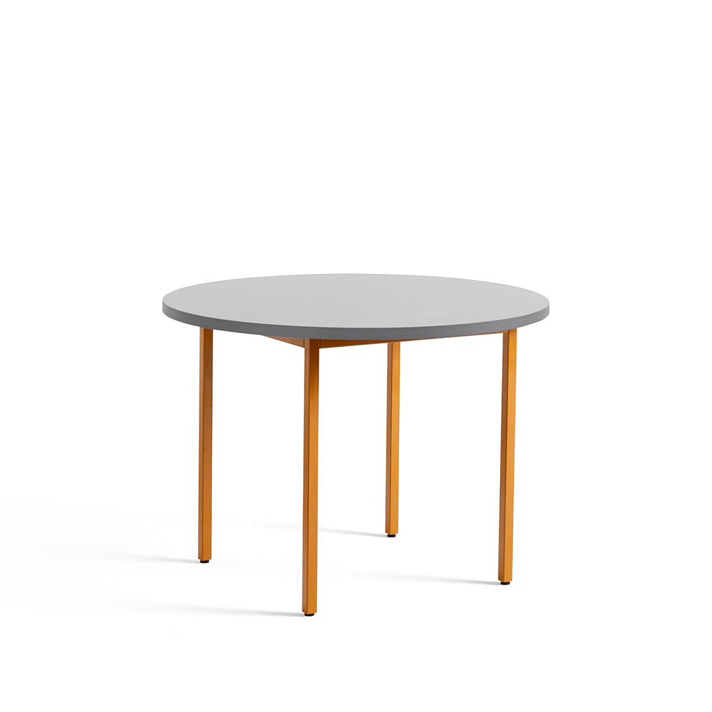 Masă de dining Two-Colour Rotundă - Ocru, gri deschis