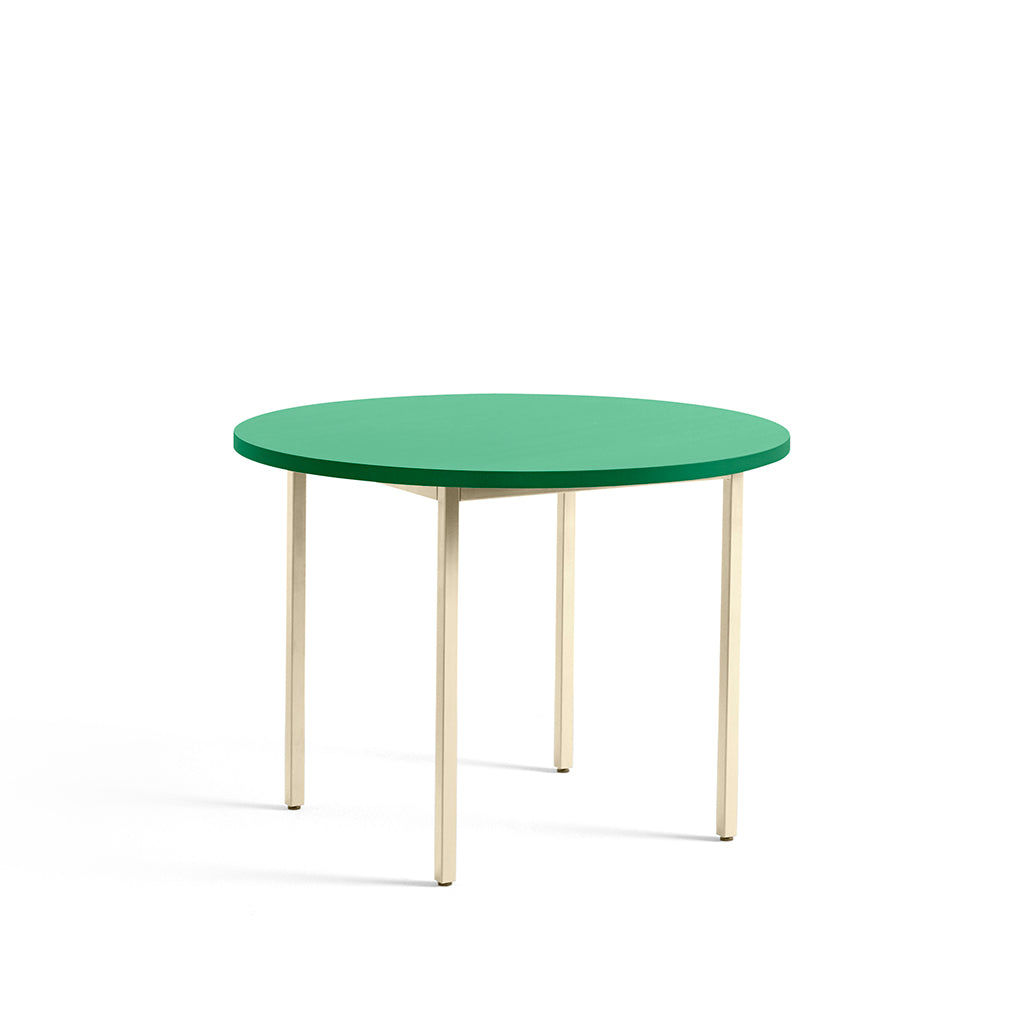 Masă de dining Two-Colour Rotundă - Ivoire, verde mentă