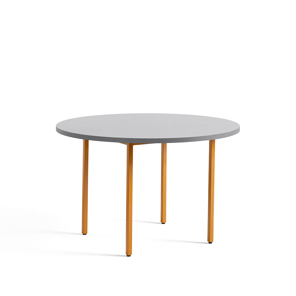 Masă de dining Two-Colour Rotundă - Ocru, gri deschis