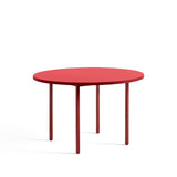 Two-Colour Round Dining Table - Maroon red, Red