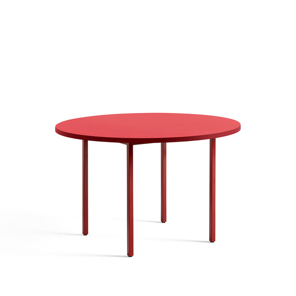 Two-Colour Round Dining Table - Maroon red, Red