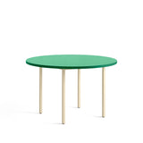 Two-Colour Round Dining Table - Ivory, Green mint