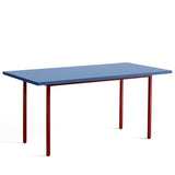 Masă de dining Two-Colour Dreptunghiulară - Maro roșiatic, albastru