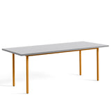Two-Colour Rectangular Dining Table - Ochre, Light grey