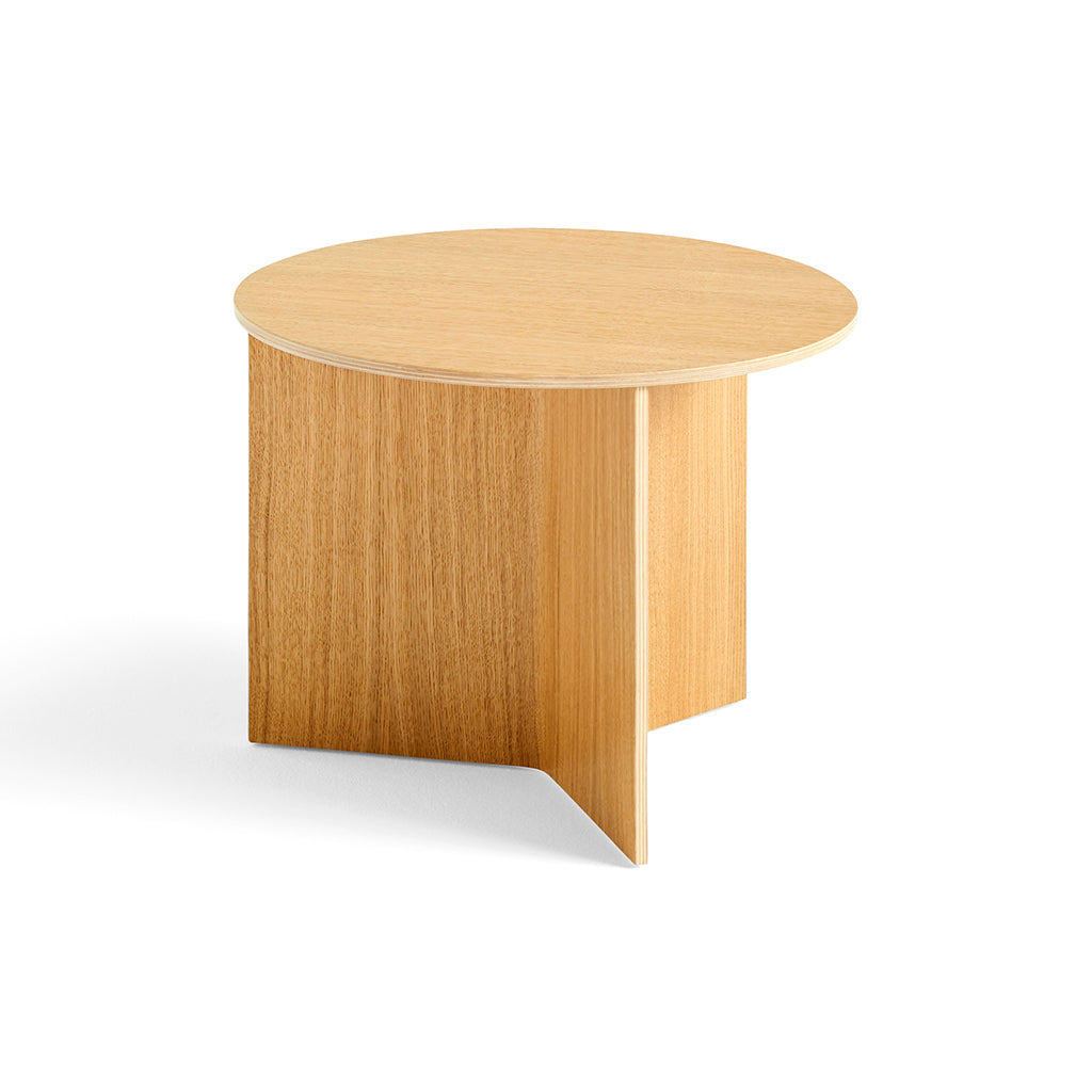 Slit Table Wood Round - Oak