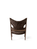 Knitting Lounge Chair, Sheepskin - Dark stained oak / Root