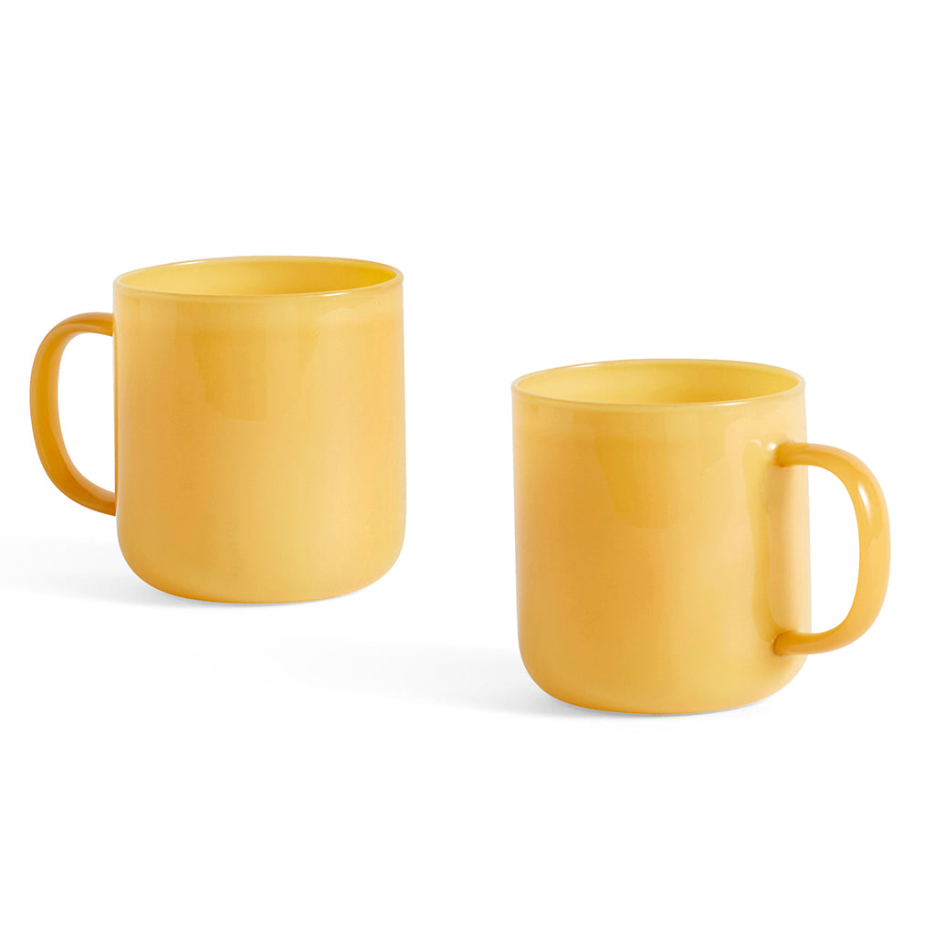Borosilicate Mug Set of 2 - Jade Yellow