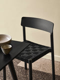 Betty TK1 Stackable chair - Black w. black linen