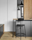 Afteroom Bar / Counter Chair - Black painted MDF