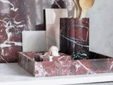 Burgundy Marble Square Tray