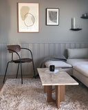 Androgyne Lounge Table, Natural Oak / Kunis breccia sand
