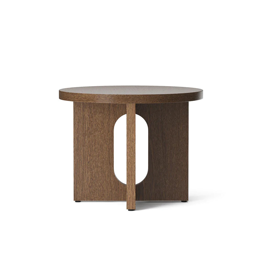 Androgyne Side Table, Ø50 - Dark stained oak