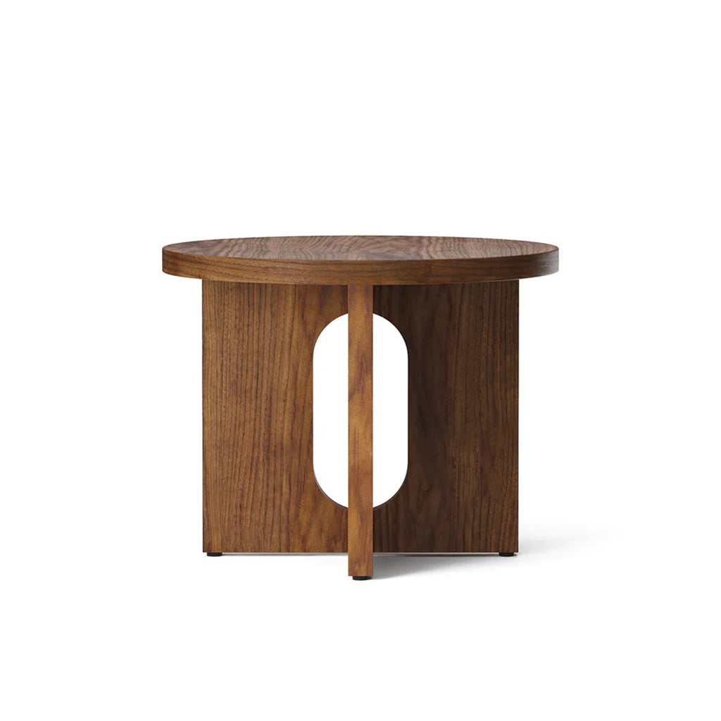 Androgyne Side Table, Ø50 - Walnut