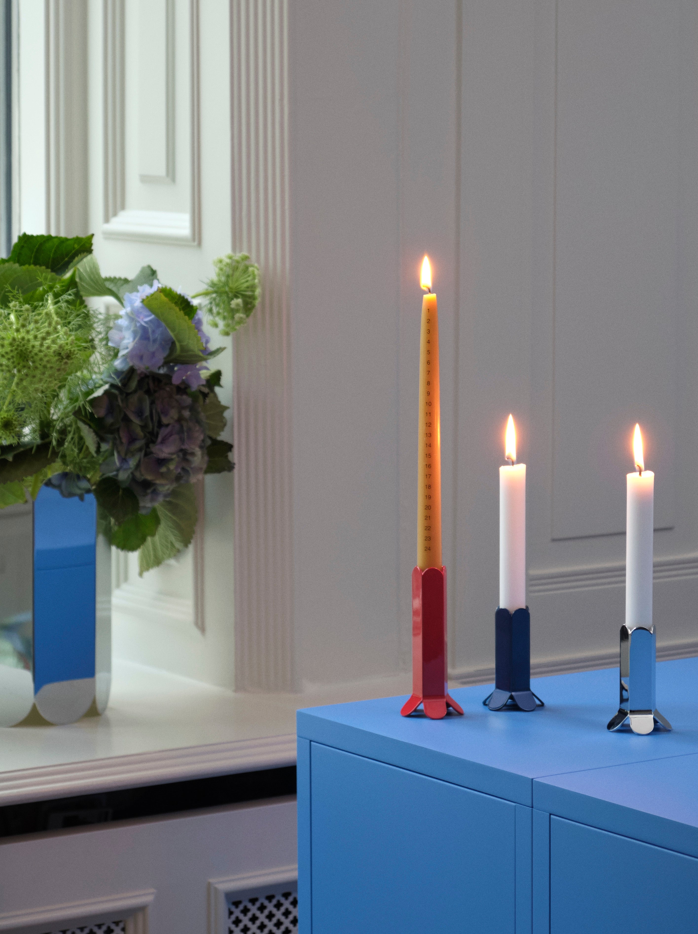 Arcs Candleholder L - Red