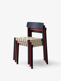 Betty TK1 Stackable chair - Black w. black linen